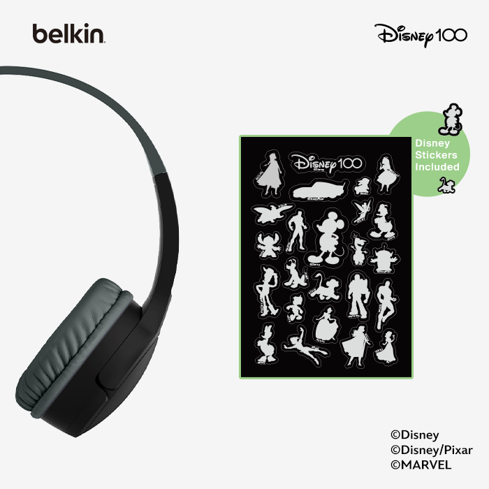 Wireless On-Ear Headphones for Kids (Disney Collection, Sticker Version), , hi-res