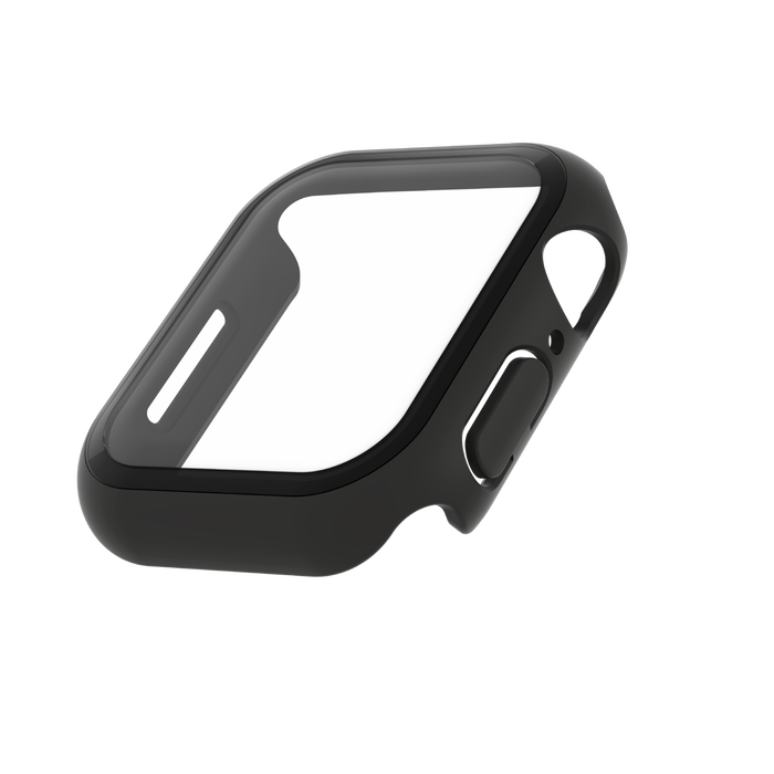 TemperedCurve 2-in-1 Treated Screen Protector + Bumper for Apple Watch Series 7, Noir, hi-res