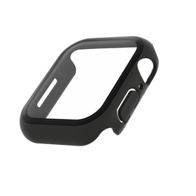 TemperedCurve 2-in-1 Treated Screen Protector + Bumper for Apple Watch Series 7, Black, hi-res