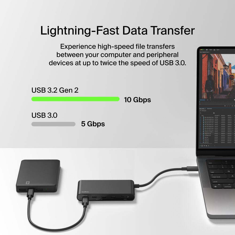 5-Port USB-C Hub with 4K HDMI, Black, hi-res
