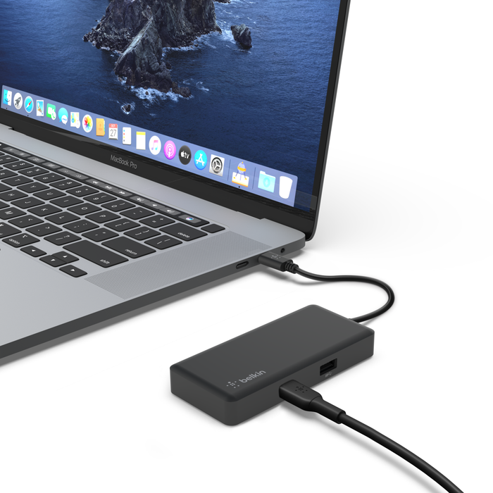 USB-C 5-in-1 Multiport Adapter, Black, hi-res