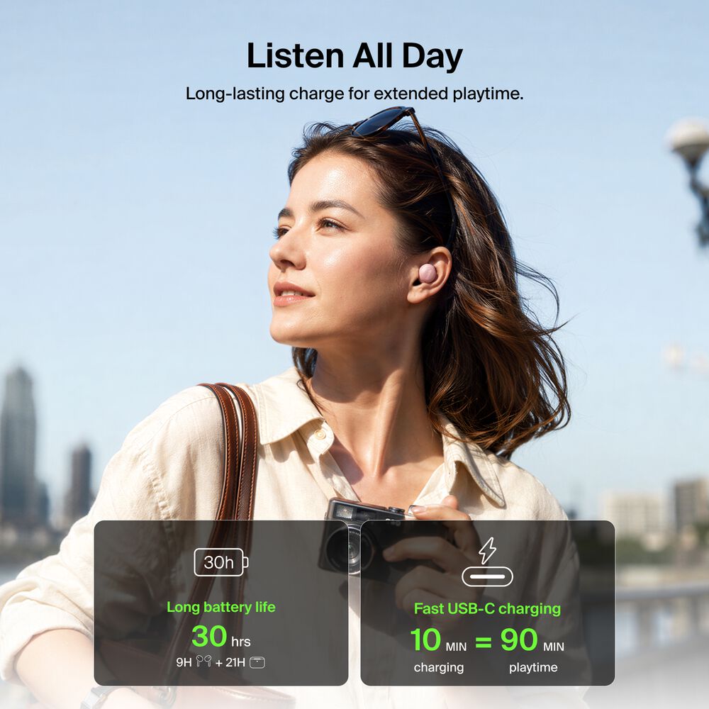 Wireless Earbuds, Blue, hi-res