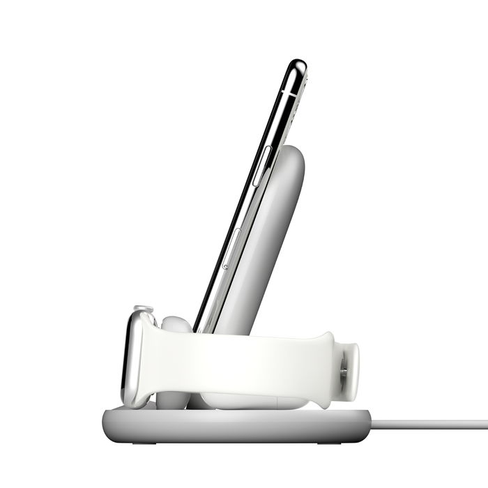 3-in-1 Wireless Charger for Apple Devices, White, hi-res