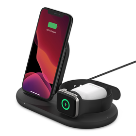 Chargeur induction BELKIN sans-fil 3 en 1 noir