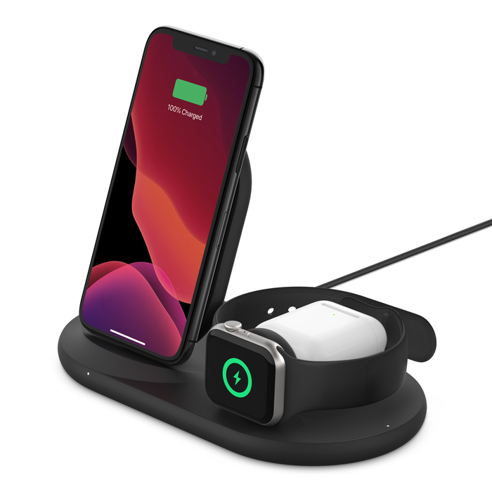 BoostCharge 3-in-1 Wireless Charger for Apple Devices