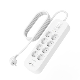 Protezione dalle sovratensioni con porte USB-C e USB-A (8 prese con 1 porta USB-C e 1 porta USB-A), , hi-res
