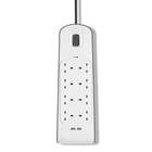 2.4 Amp USB Charging 8-outlet Surge Protection Strip, White/Gray, hi-res
