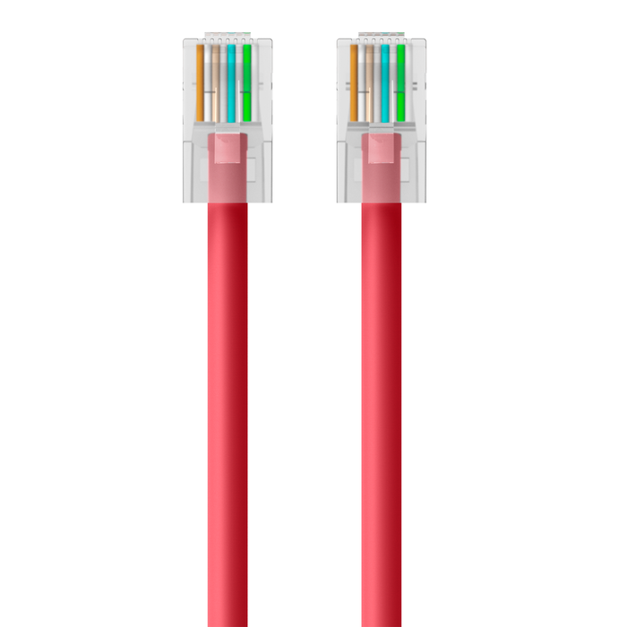 CAT6 Ethernet Patch Cable, RJ45, M/M, Red, hi-res