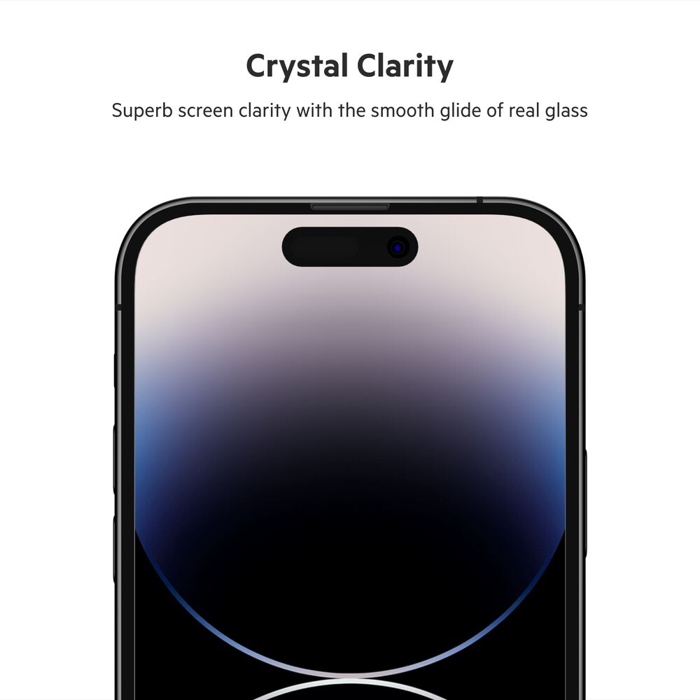 TemperedGlass Treated Screen Protector for iPhone 14 Pro, , hi-res