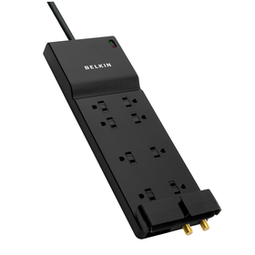 8 Outlet Home/Office Surge Protector with coxial protection, , hi-res