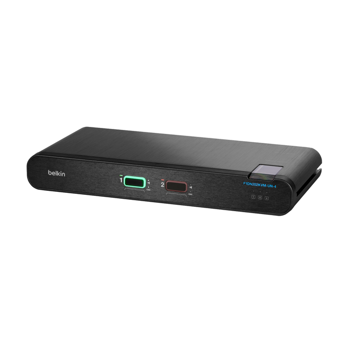 Universal 2nd Gen Secure KVM Switch, 2-Port Dual Head w/CAC, Noir, hi-res
