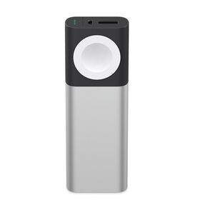 Valet Charger™ Power Pack 6700 mAh for Apple Watch + iPhone, Silver, hi-res
