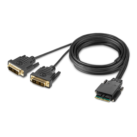 Modular DVI Dual-Head Console Cable 3 ft., Nero, hi-res