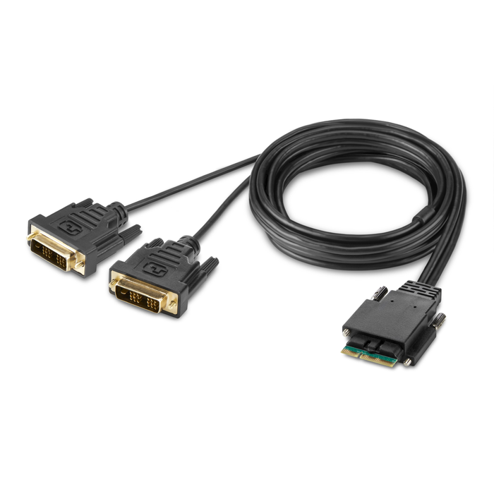 Modular DVI Dual-Head Console Cable 6 ft., Nero, hi-res