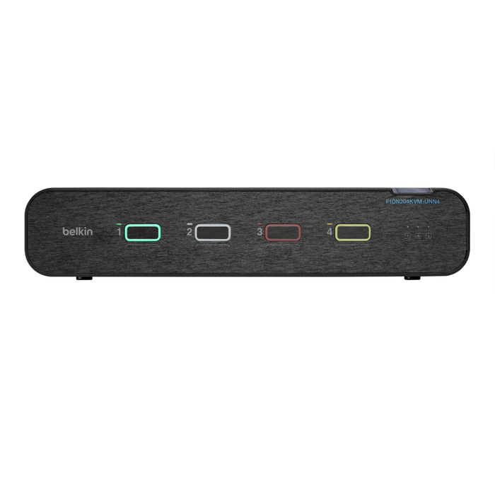 Universal 2nd Gen Secure KVM Switch, 4-Port Dual Head w/ CAC, Black, hi-res