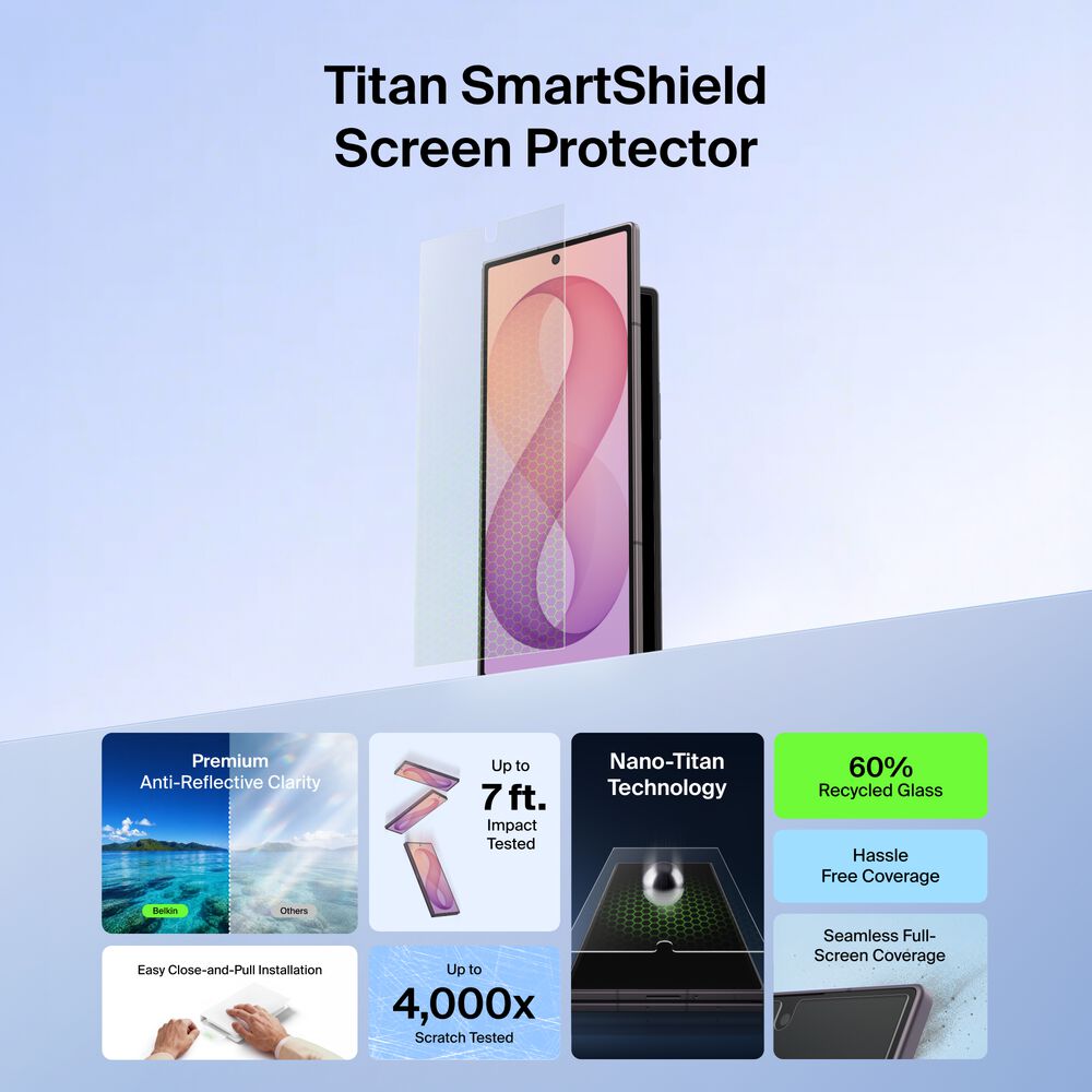 Anti-Reflective Screen Protector for Samsung Galaxy Z Fold8 Ultra, , hi-res