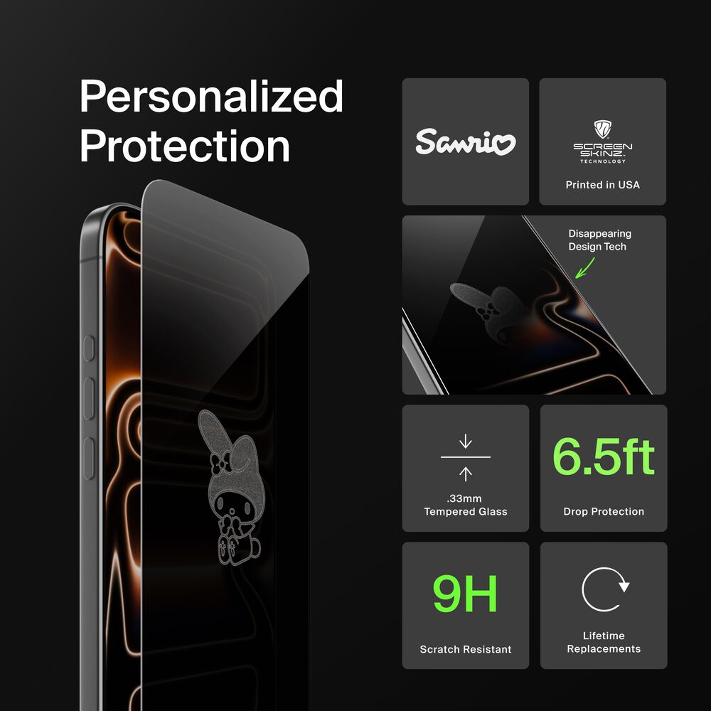 My Melody Bashful Custom Glass Screen Protector, , hi-res