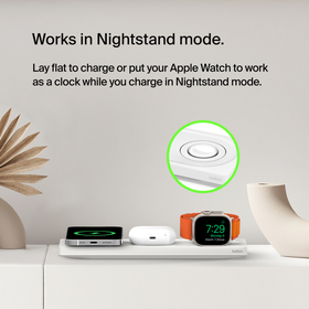 3-in-1 Wireless Charging Pad with Official MagSafe Charging 15W, White, hi-res