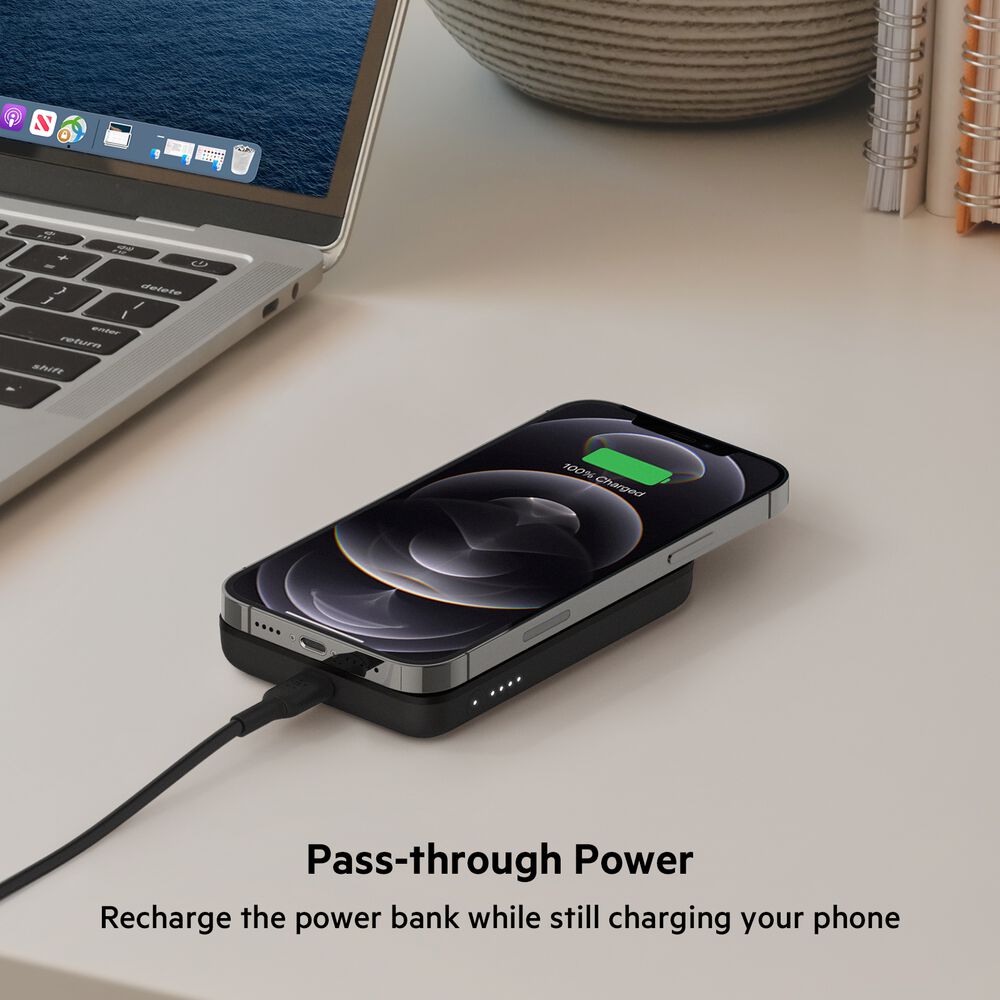 Magnetic Wireless Power Bank 2.5K, Black, hi-res