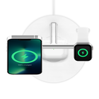 Kabelloses 3-in-1-Ladegerät mit offizieller MagSafe-Lademöglichkeit, 15 W, Weiß, hi-res