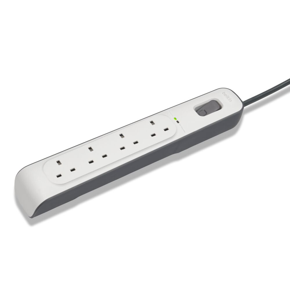 Belkin 4-Outlet Surge Protection Strip with 2m Power Cord