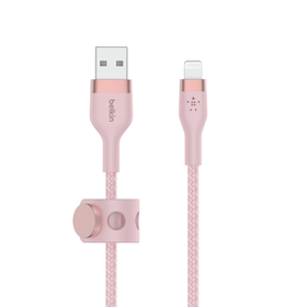 Câble USB-A avec connecteur Lightning, Rose, hi-res