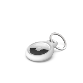 Apple AirTag用キーリング付きリフレクティブセキュアホルダー, 白, hi-res
