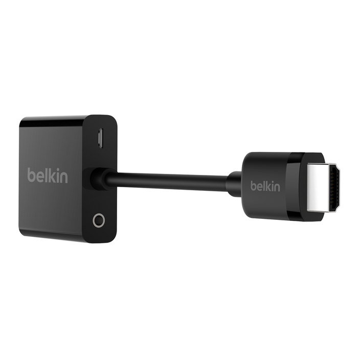 HDMI&reg;-/VGA-Adapter mit Micro-USB-Anschluss zur Stromversorgung, Schwarz, hi-res
