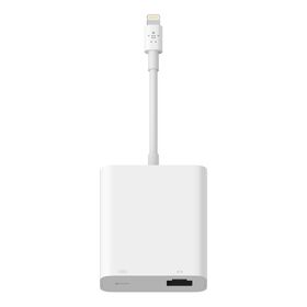 Adaptador Ethernet + carga con conector Lightning, Blanco, hi-res