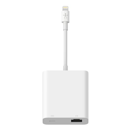Ethernet- en voedingsadapter met Lightning-connector