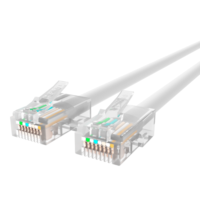 CAT6 Ethernet Patch Cable, RJ45, M/M, White, hi-res