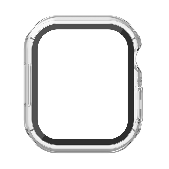 TemperedCurve 2-in-1 Treated Screen Protector + Bumper for Apple Watch Series 8, Clear, hi-res
