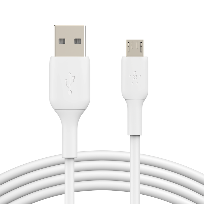 BOOST↑CHARGE™ USB-A to Micro-USB Cable (1m / 3.3ft, White), White, hi-res