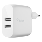 USB-A-Netzladegerät (24 W) mit zwei Anschlüssen und Lightning/USB-A-Kabel, Weiß, hi-res