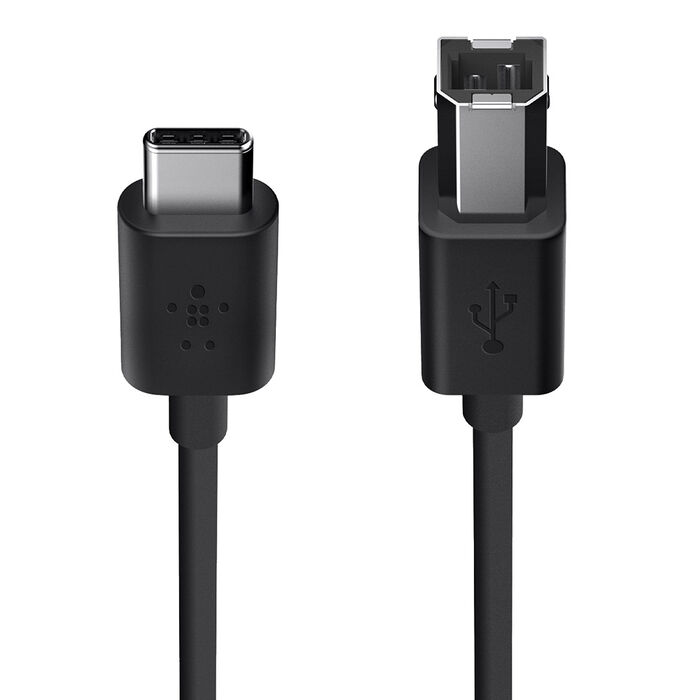 2.0 USB-C™ to USB-B Printer Cable (USB Type-C™), Black, hi-res