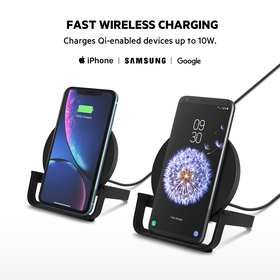 Wireless Charging Stand 10W, Black, hi-res
