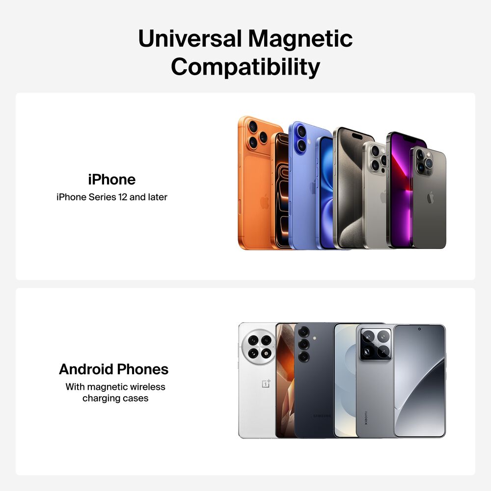 Magnetic Wireless Charging EV Mount, Black, hi-res