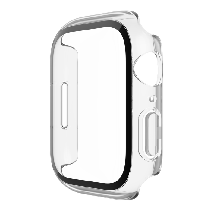 TemperedCurve 2-in-1 Treated Screen Protector + Bumper for Apple Watch for Apple Watch Series 9/8/7/6/5/4/SE, Clear, hi-res