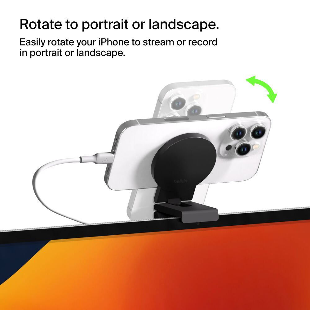 Belkin iPhone Mount w/ MagSafe for Mac Desktops & Displays Belkin iPhone Mount w/ MagSafe for Mac Desktops & Displays