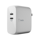 Dual USB-C GaN Wall Charger 68W? + USB-C Cable, White, hi-res