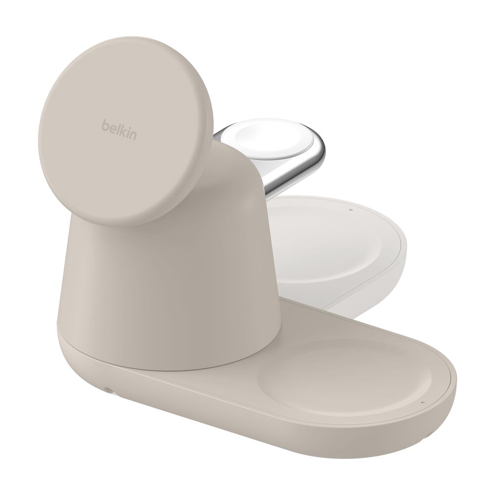 3-in-1 Magnetic Charging Dock with Qi2 25W, Sand, hi-res
