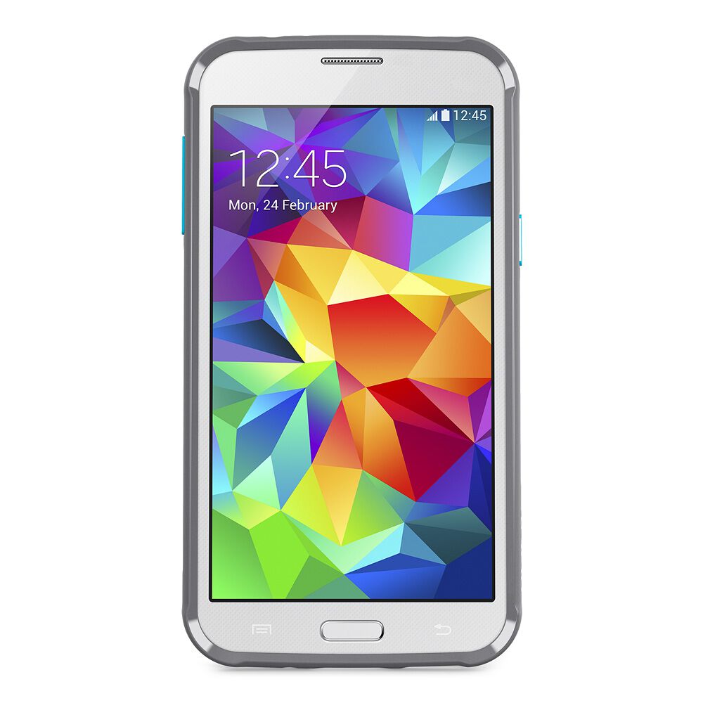 AIR PROTECT&trade; Grip Bumper Protective Case for GALAXY S5, Gravel/Topaz, hi-res