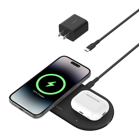 2-in-1 Magnetic Wireless Charging Pad with Qi2 15W