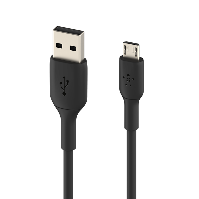USB-A to Micro-USB Cable (1m / 3.3ft, White), Black, hi-res