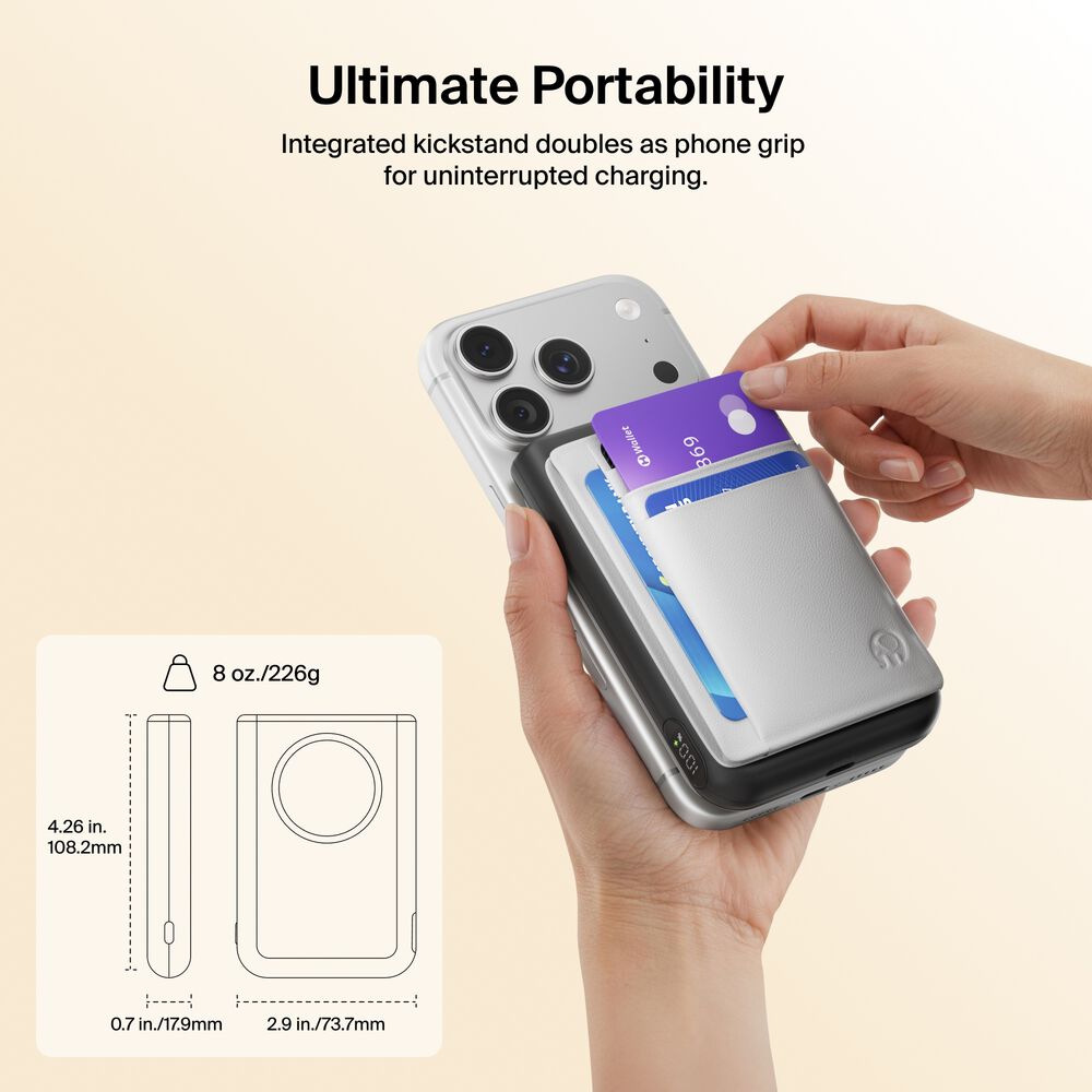 Power Bank 10K with Magnetic Ring, Black, hi-res