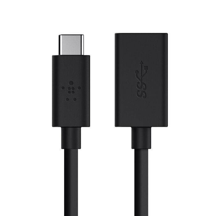 3.0 USB-C to USB-A Adapter (USB-C Adapter), Black, hi-res