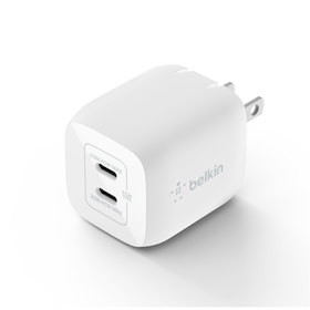 Dual USB-C GaN Wall Charger with PPS 45W, White, hi-res