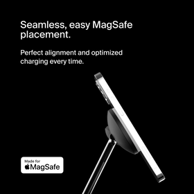 3-in-1 Wireless Charger with Official MagSafe Charging 15W, Black, hi-res