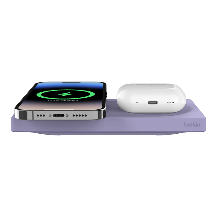 MagSafe 2-in-1 무선 충전 패드 15W, Purple, hi-res
