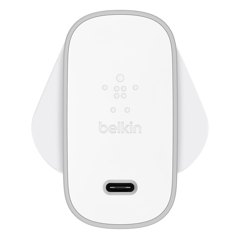 BOOST&uarr;CHARGE USB-C Wall Charger + Cable with Quick Charge 4+, Silver, hi-res